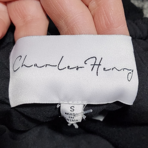 CHARLES HENRY Dress Womens Small Black Off Shoulder Ruffle Cocktail Evening - Picture 7 of 10